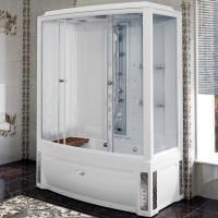 Душевой бокс Radomir Элис 1 168x85 L 1-04-1-1-4-0950 профиль Белый стекло прозрачное