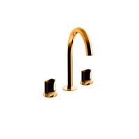 Fantini Venezia Смеситель для раковины, 3 отв., с нажимн. донным клапаном, излив 175мм, цвет: Matt Copper PVD