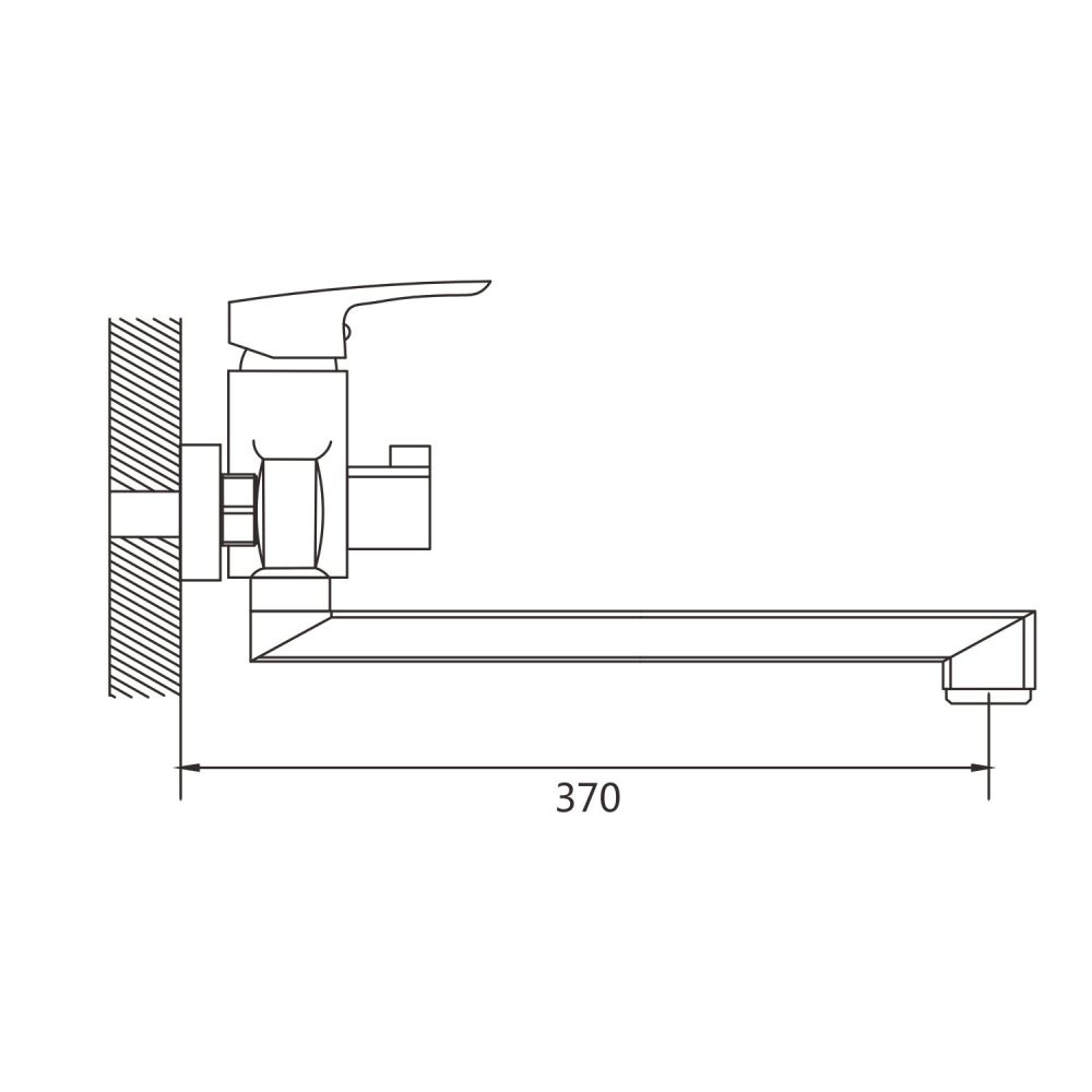 Смеситель для ванны Shevanik S8522, хром