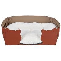 ADJ Лежанка Cat, 45х30хН15 см., цвет: коньяк/бордо