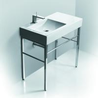 Simas Frozen консоль 90х50см с 1 отв. выбитым вручную, цвет белый