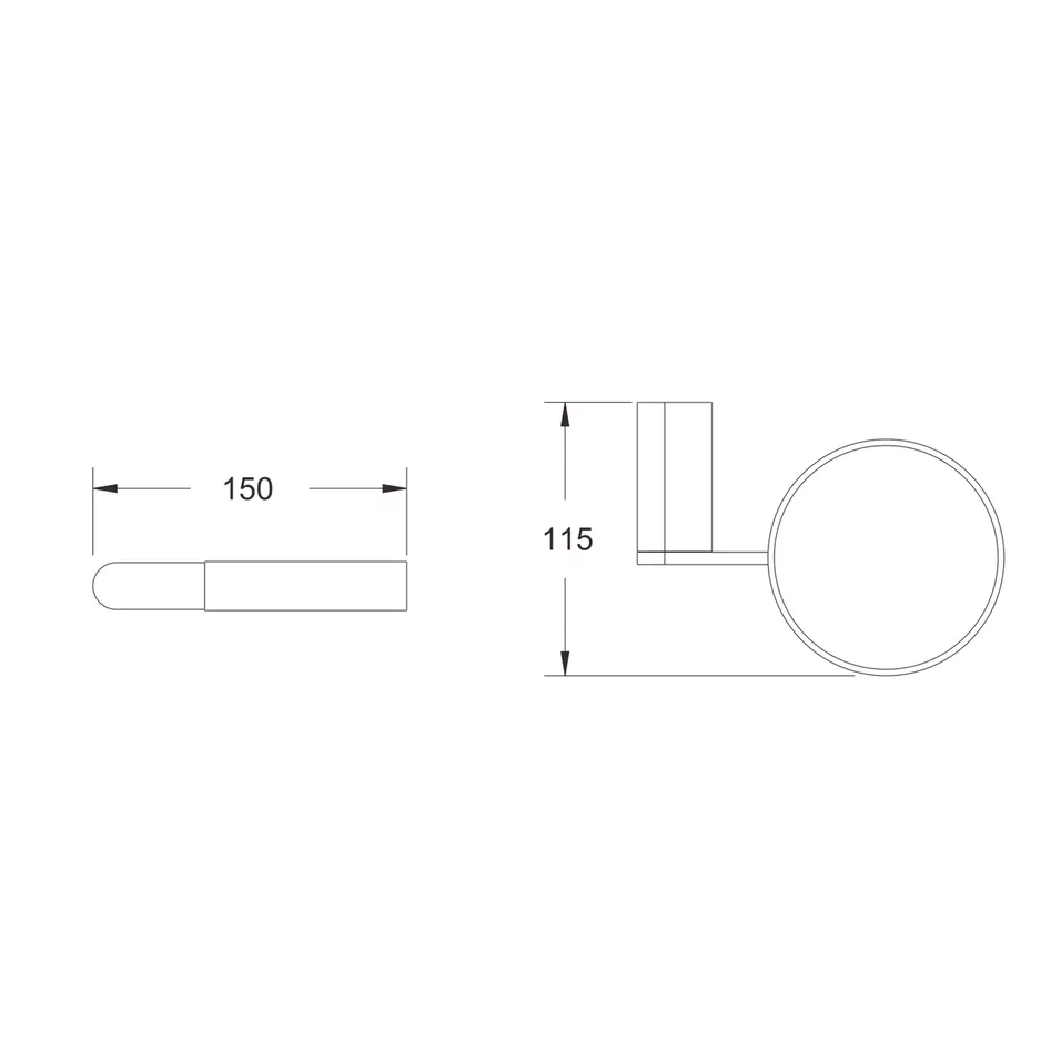 Ершик для унитаза Rose RG1700H, черный, артикул RG1700H