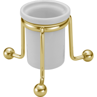 HUBER Croisette Стакан настольный, цвет золото/керамика