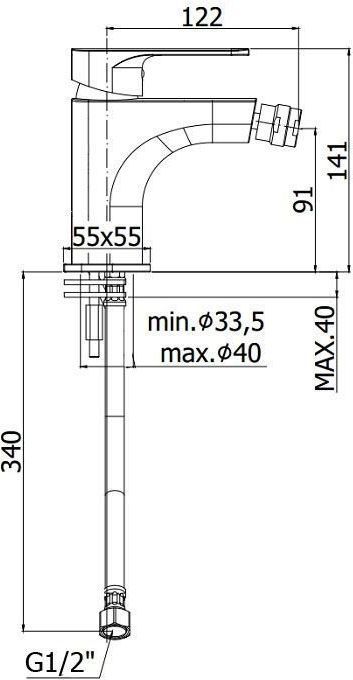 Смеситель для биде Paffoni Sly SY131CR, артикул SY131CR