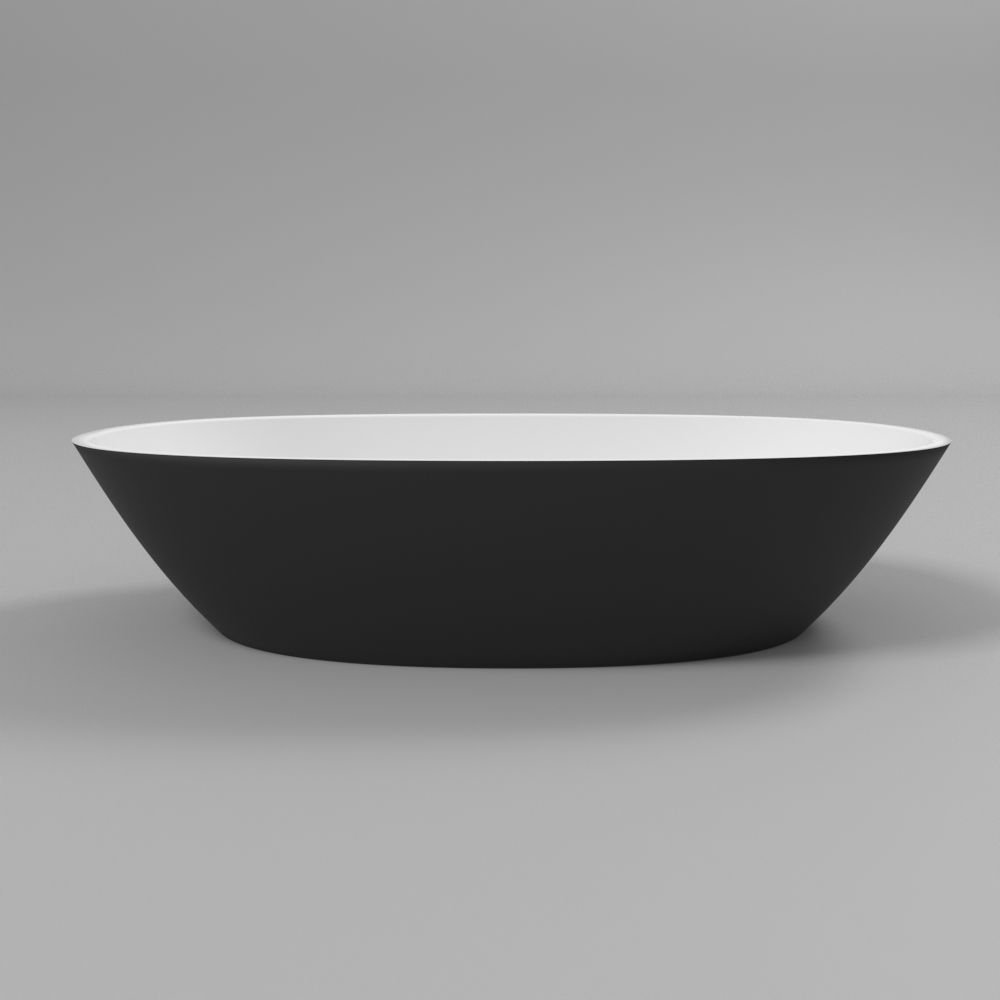 Умывальник WHITECROSS Amazon 60x35 (черный/белый мат) иск. камень