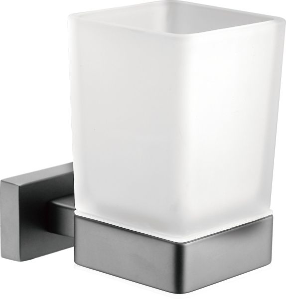 Стакан для ванной комнаты BELZ B90406, вороненая сталь