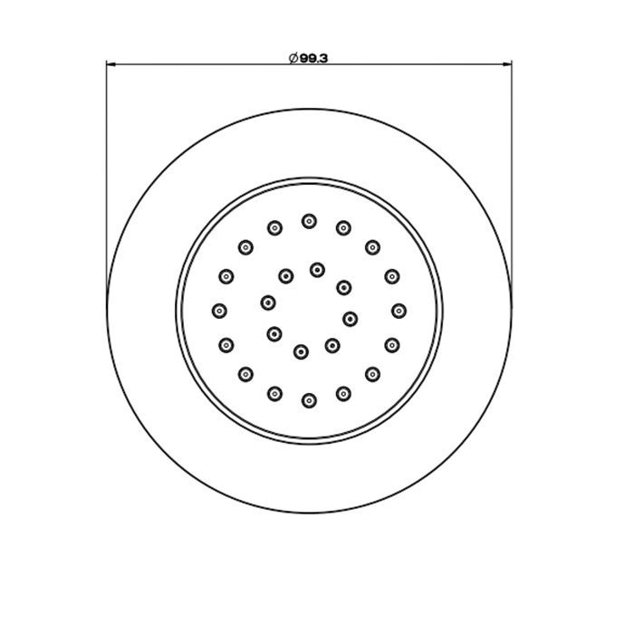 Gessi Body Jets Встраиваемая поворотная боковая форсунка (внешняя часть), цвет: Copper PVD