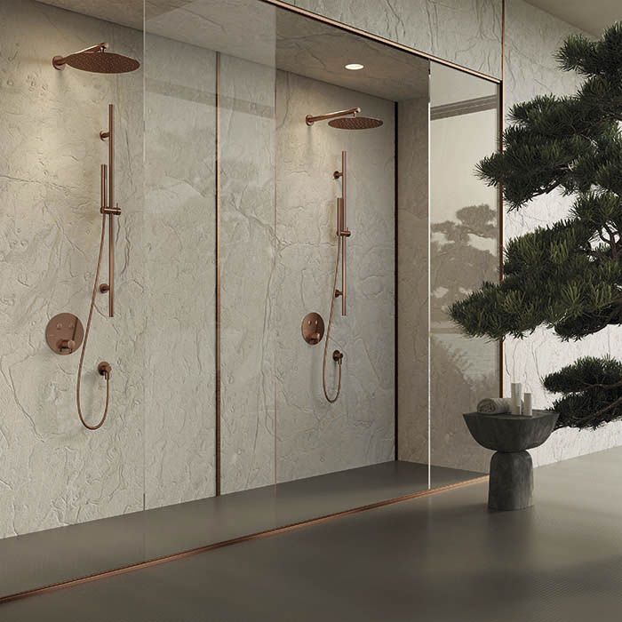 Newform X-STEEL 316 Верхний душ, d250 мм, без кронштейна, G1/2" , цвет: PVD Brushed copper bronze Newform X-STEEL 316 Верхний душ, d250 мм, без кронштейна, G1/2" , цвет: PVD Brushed copper bronze