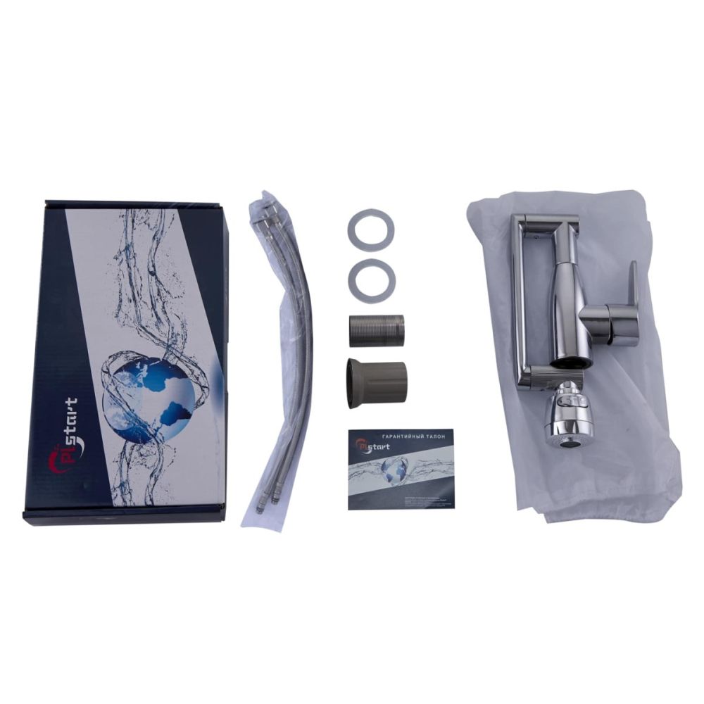 Смеситель для кухни Plstart PL4010, хром