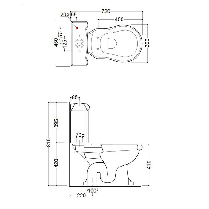 KERASAN Крепление вертикальное для напольных унитазов/биде, цвет золото