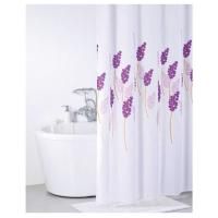 Штора для ванны Iddis Lavender Happiness 200x200 Белая Фиолетовая Штора для ванны Iddis Lavender Happiness 200x200 Белая Фиолетовая