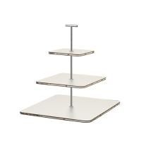 ADJ Сервировочная стойка, 30x30xH35 см.,ручка &quot;Т&quot;, цвет: белый, фурнитура хром