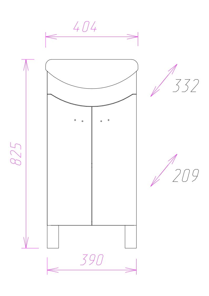 Тумба Onika Манго 40 напольная, белая (ум. Манго 40)
