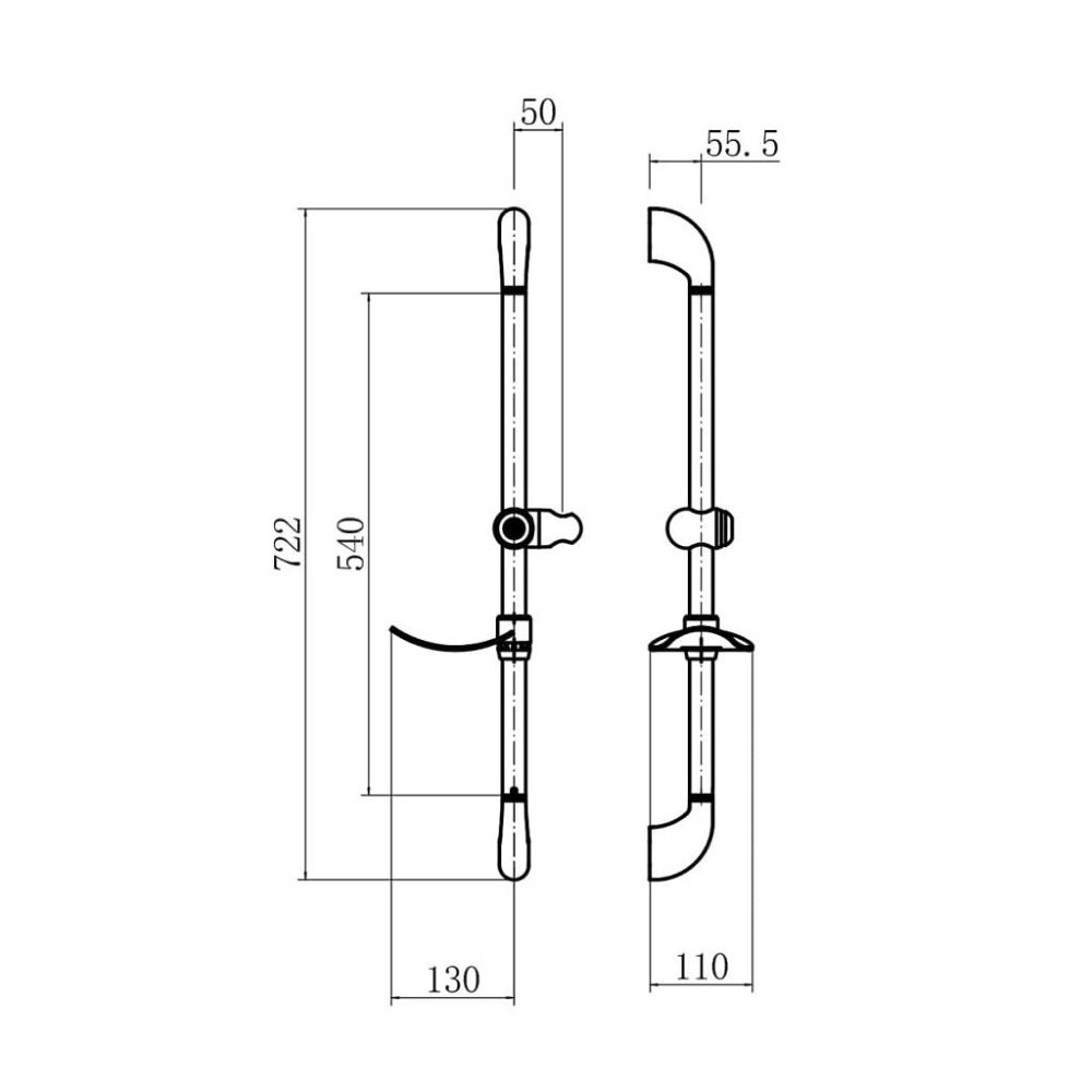Душевой гарнитур D-Lin D63504, хром