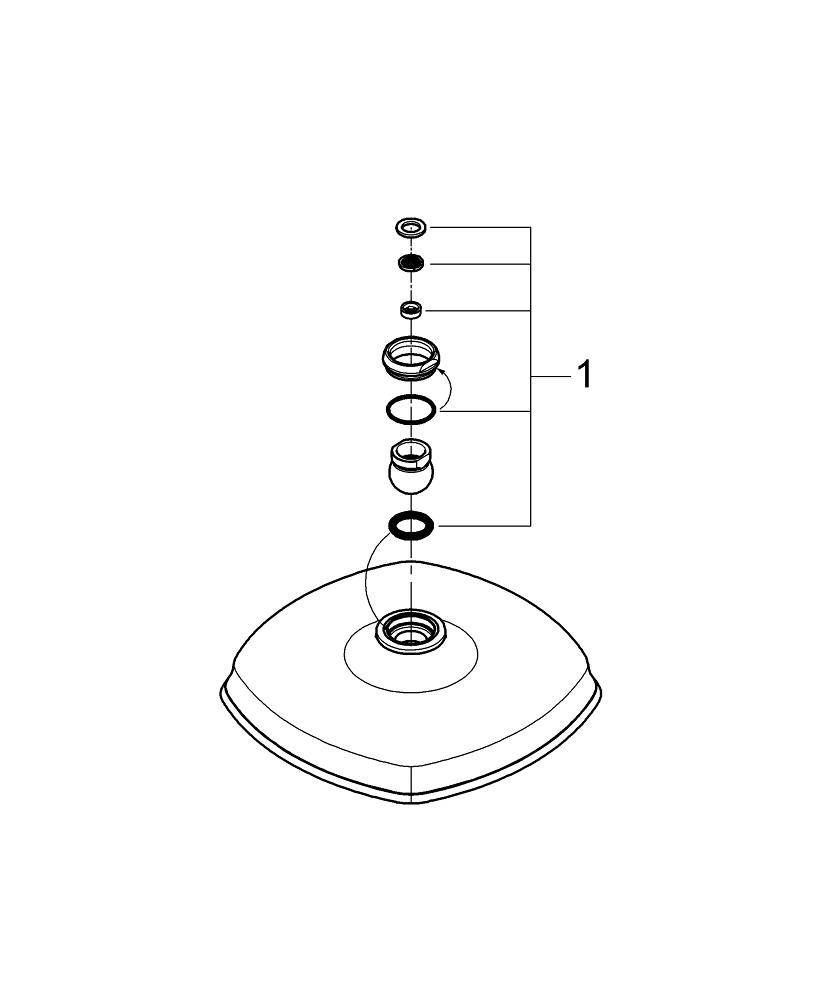 Верхний душ GROHE Rainshower Grandera 210, хром (26473000)