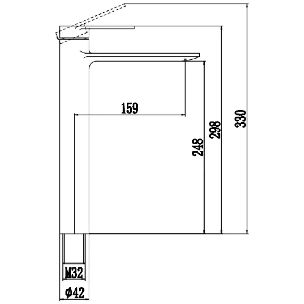 Смеситель для раковины Savol S-601811GE, перламутр