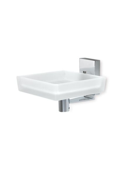 Stil Haus Quid, настенная стеклянная мыльница, цвет хром