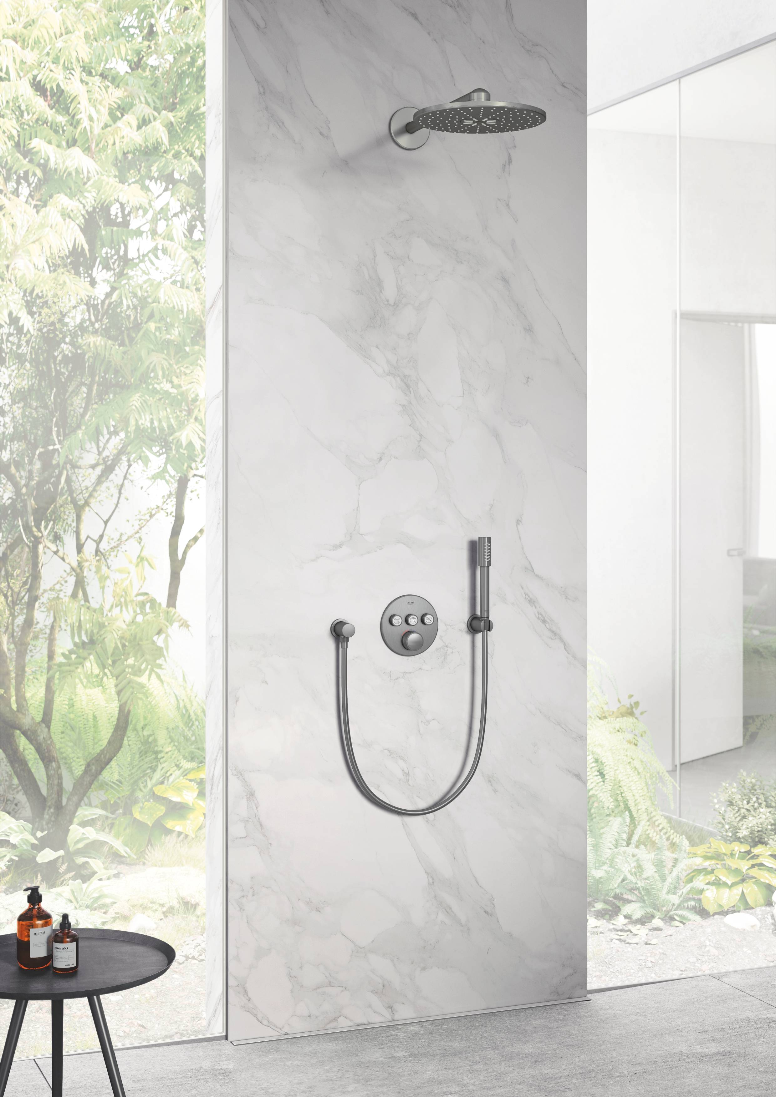 Термостат GROHE Grohtherm SmartControl на 3 выхода, внешняя монтажная часть, темный графит матовый (29121AL0) Термостат GROHE Grohtherm SmartControl на 3 выхода, внешняя монтажная часть, темный графит матовый (29121AL0)