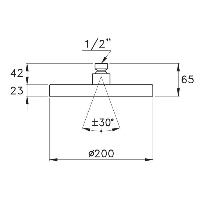 Stella Docce 316A-200 Верхний душ Ø200 мм., цвет черный матовый PVD Stella Docce 316A-200 Верхний душ Ø200 мм., цвет черный матовый PVD