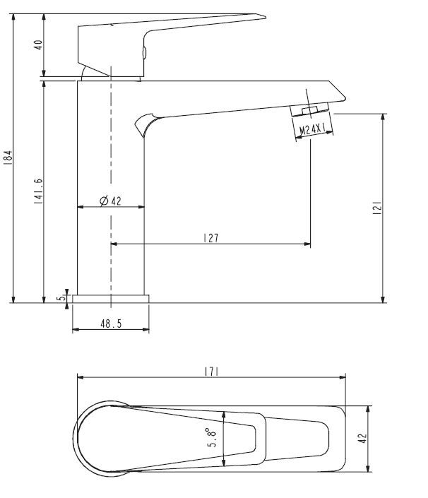 Смеситель New York для раковины,  артикул: NY 26