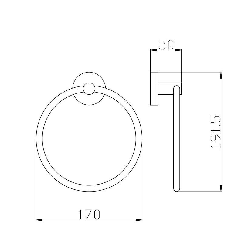 Кольцо для полотенец Rav Slezak COLORADO COA0104Z, золото