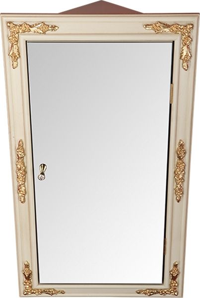 Зеркальный шкаф Migliore CDB 45 ML.COM-70.772 угловой R Слоновая кость с золотом