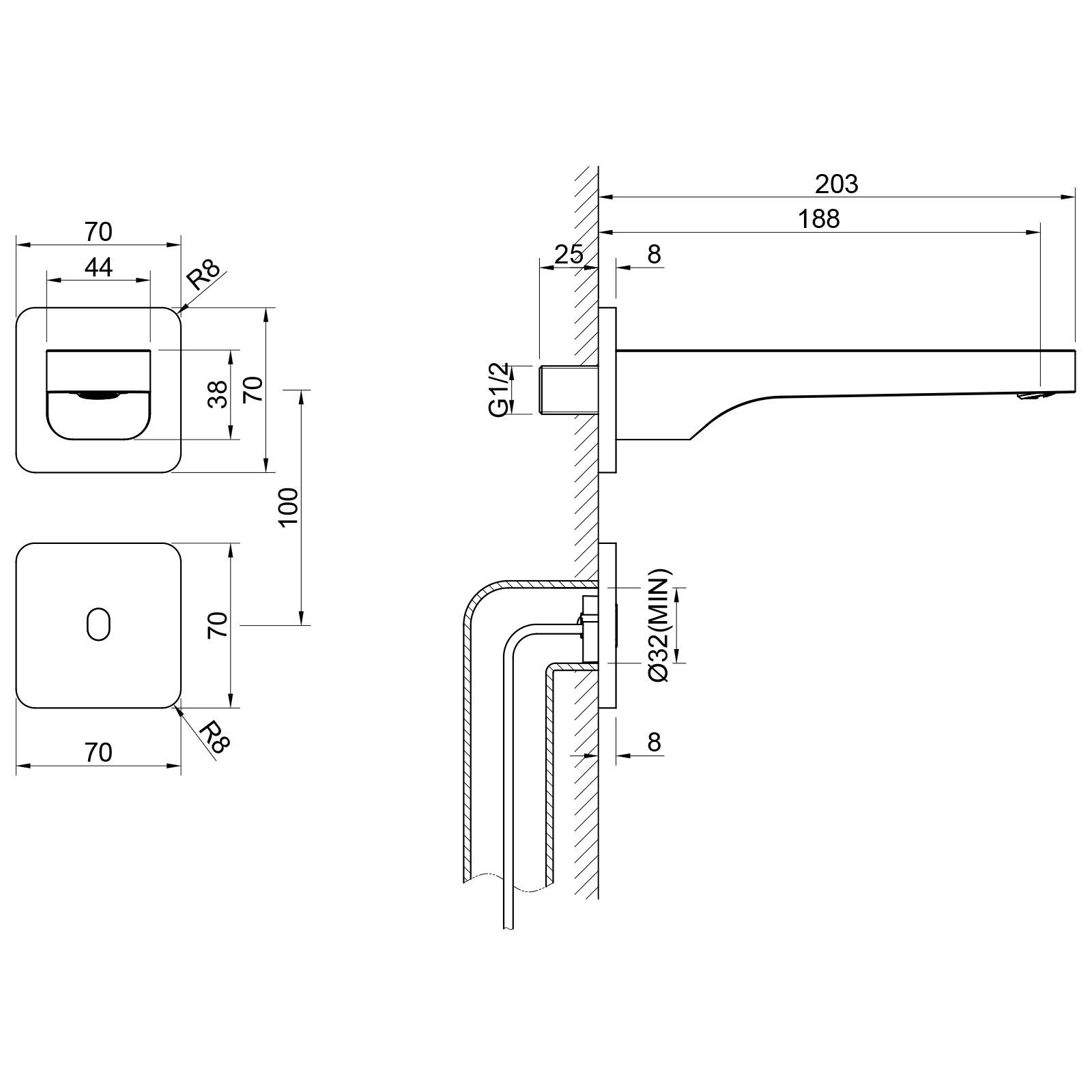 Смеситель для раковины встроенный, сенсорный Timo Torne 4373/00SM хром, артикул 4373/00SM