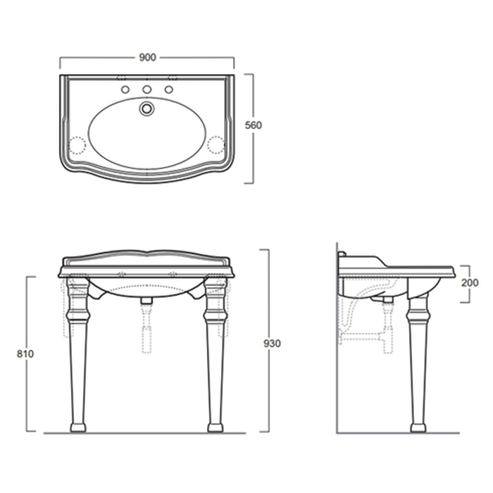 SIMAS Arcade 90, раковина 90*56, с 1 отв. под смеситель, цвет: белый, артикул AR864bi*1