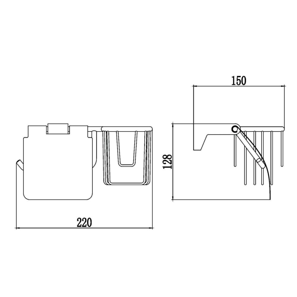 Держатель для туалетной бумаги и освежителя Savol S-L07351, хром, артикул S-L07351