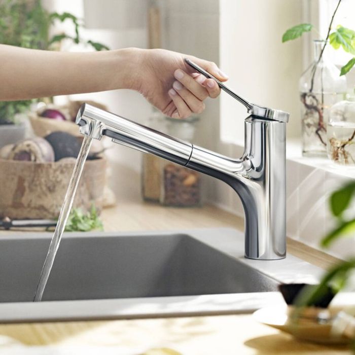 Смеситель для кухни, Hansgrohe, Zesis M33, тип открывания воды-однорычажный, тип регулирования воды-керамический картридж, монтаж-на раковину/столешницу, отверстия для монтажа-1, высота, мм-214, вынос излива, мм-219, тип излива-выдвижной, поворотный 150°, Смеситель для кухни, Hansgrohe, Zesis M33, тип открывания воды-однорычажный, тип регулирования воды-керамический картридж, монтаж-на раковину/столешницу, отверстия для монтажа-1, высота, мм-214, вынос излива, мм-219, тип излива-выдвижной, поворотный 150°,