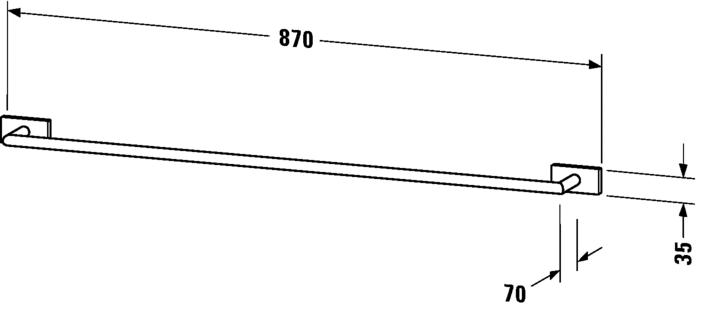 Duravit Karee Держатель банного полотенца 80см, цвет держателя: хром ЦЕНА)