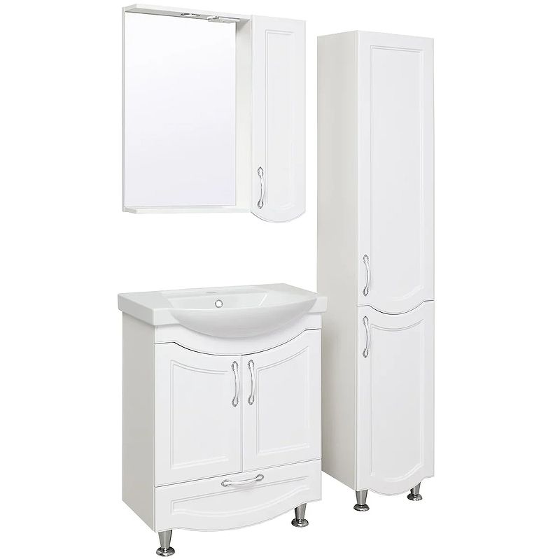 Шкаф пенал Runo Неаполь 35 R 4620750029074 Белый