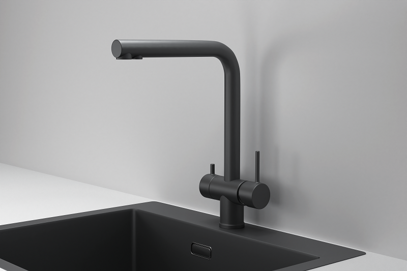 Смеситель для кухни GRANULA (7011, ЧЕРНЫЙ МАТОВЫЙ), артикул 7011, ЧЕРНЫЙ МАТОВЫЙ