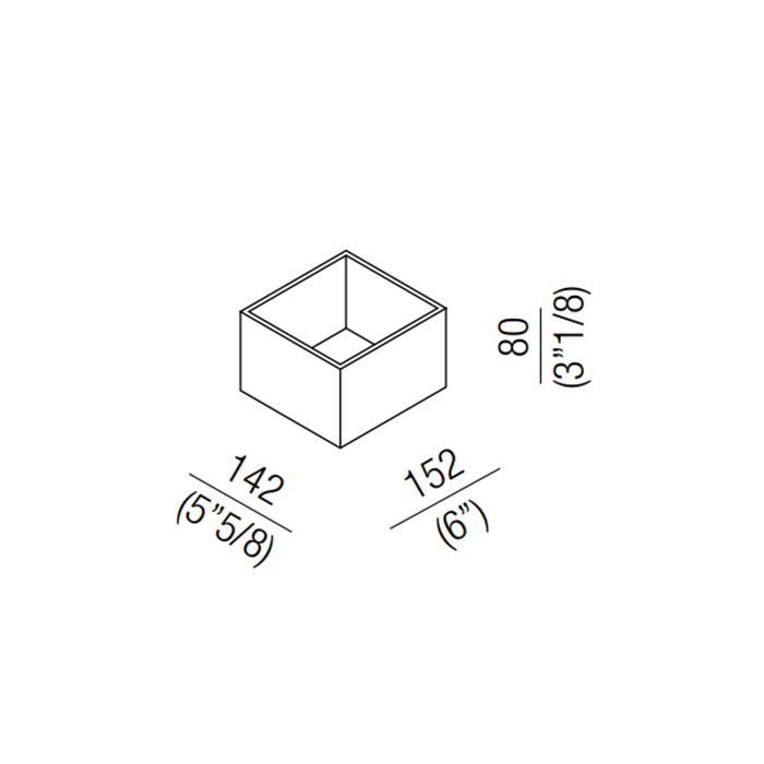 Agape Puzzle Низкий большой ящик 15.2x14.2x8 см, цвет: серый Agape Puzzle Низкий большой ящик 15.2x14.2x8 см, цвет: серый