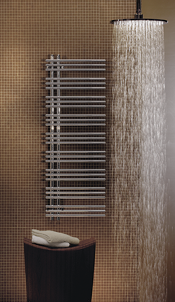 Электрический полотенцесушитель Zehnder Yucca asymmetric YAE-130-40/YD (VD) Хром правый с электропатроном WIVAR и блоком ДУ