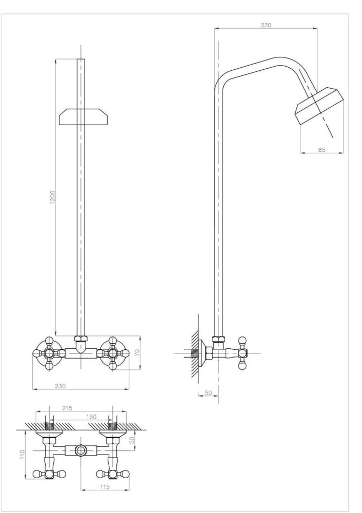 Душевая система ПСМ-Профсан Душ (PSM-110-89) тип См-ВДшОРНТрА, артикул PSM-110-89