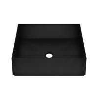 GESSI 316 Раковина 400x400 мм., для установки на столешницу, без перелива, нержавеющая сталь, цвет черный матовый GESSI 316 Раковина 400x400 мм., для установки на столешницу, без перелива, нержавеющая сталь, цвет черный матовый