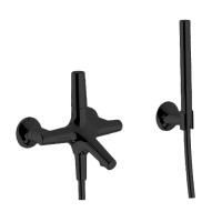 CISAL Vita Смеситель для ванны с душевым комплектом (шланг, ручной душ 1 режим, дерджатель), цвет matt black