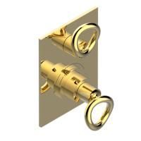 THG Collection O Смеситель для душа, встраиваемый, термостат, клапан, цвет Soft matt gold