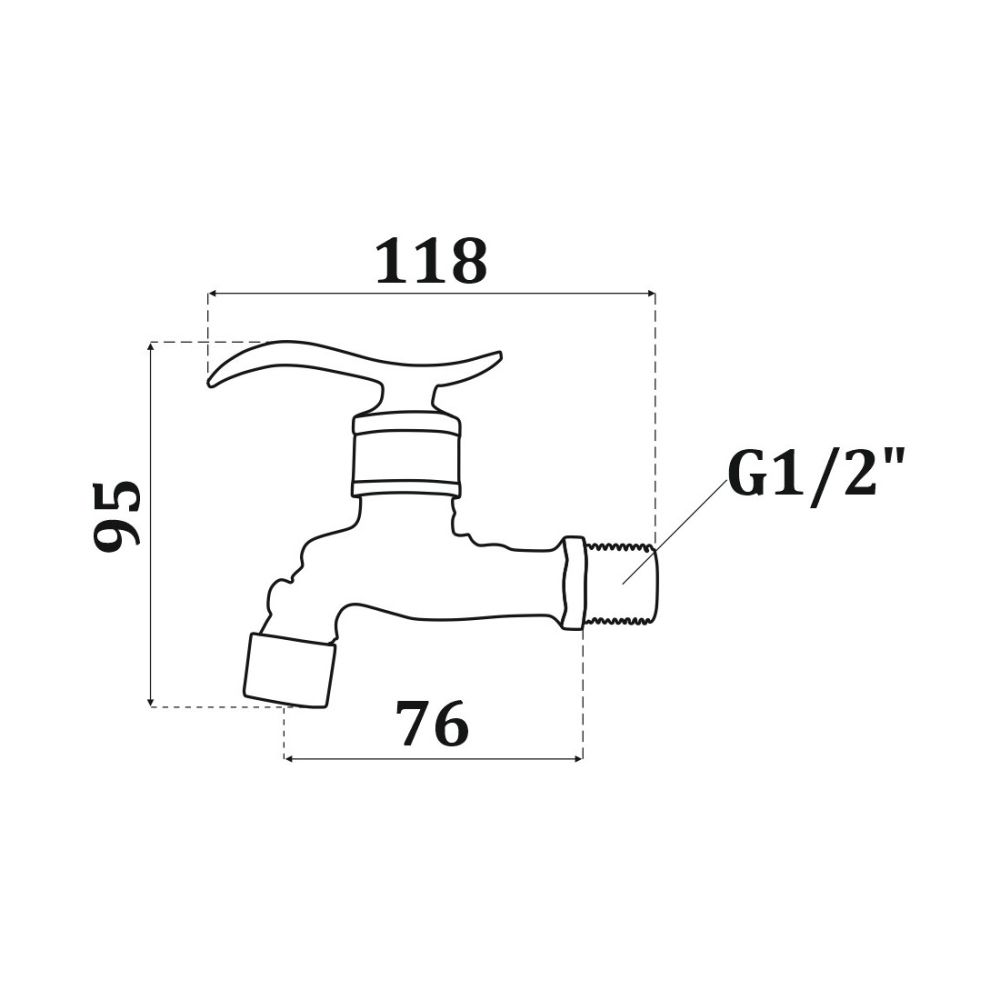 Кран на одну воду Maretti Avorio AV33R13, бронза