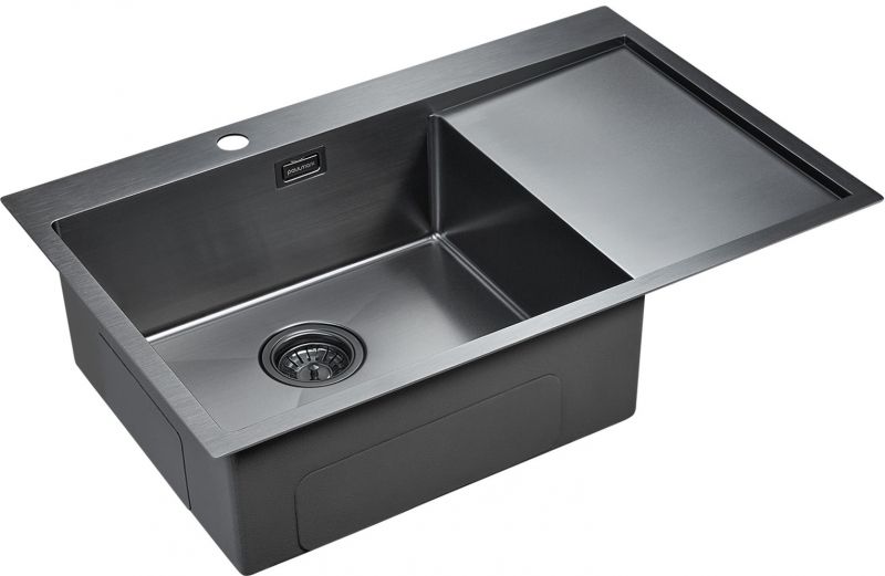 Кухонная мойка Paulmark Elde 78 PM807851-GML Вороненая сталь