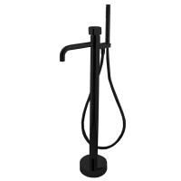 Fima Carlo Frattini So Смеситель для ванны, напольный, с ручным душем, цвет: чёрный матовый