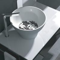 Kerasan Deco Раковина HURRICANE накладная свободностоящая d 40 см, h 23 см.цвет белый (без декоративной пластины)