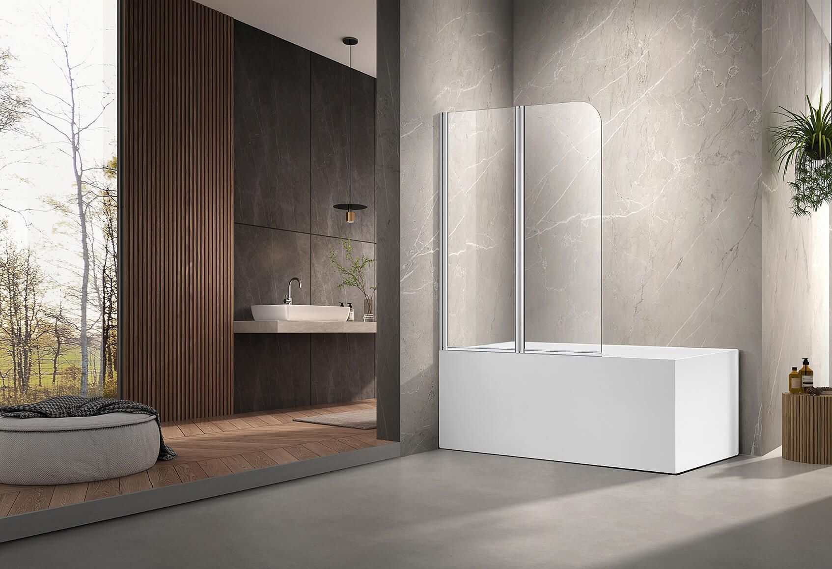 AQ NFB 6222-100 (новый артикул AQ DEL SBA 10015CH) Шторка на ванну двухэлементная, поворотная 1000X1500 профиль хром, стекло прозрачное AQ NFB 6222-100 (новый артикул AQ DEL SBA 10015CH) Шторка на ванну двухэлементная, поворотная 1000X1500 профиль хром, стекло прозрачное