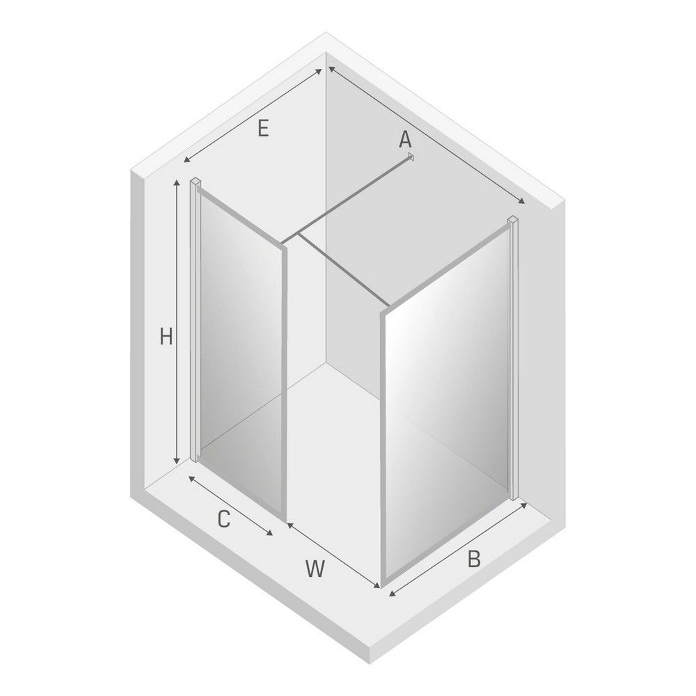 Душевое ограждение NEW TRENDY NEW MODUS 120x90x200 EXK-1274 (хром)