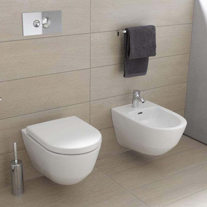 Laufen Pro Биде подвесное 530x360x335(430) мм, с 1 отв. под смесит, боковые отверстия для подвода воды, цвет: белый