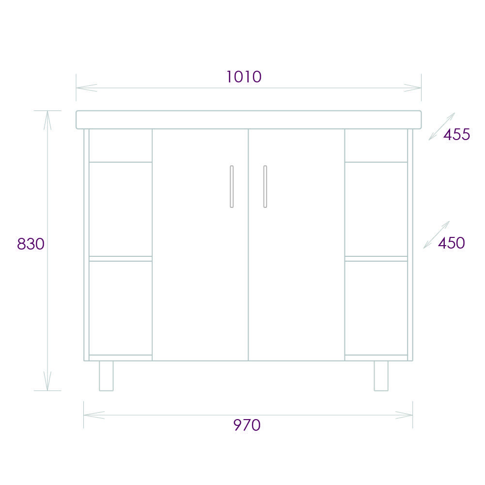 Тумба Onika Тимбер 100 напольная, серая мат./дуб сонома (ум. Фостер 100)