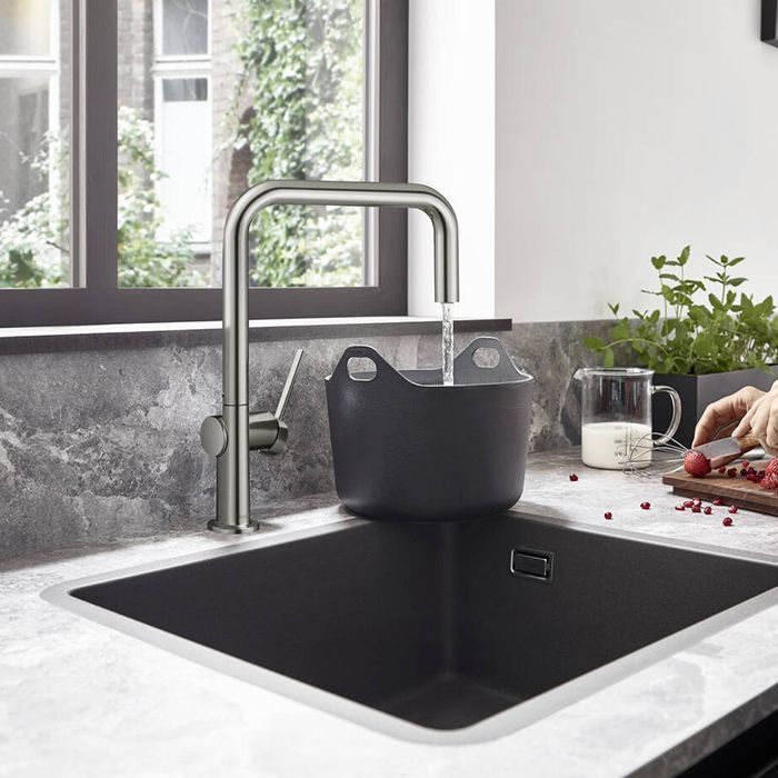 Смеситель для кухни, Hansgrohe, Talis M54, тип открывания воды-однорычажный, тип регулирования воды-керамический картридж, монтаж-на раковину/столешницу, отверстия для монтажа-1, высота, мм-339, вынос излива, мм-216, тип излива-поворотный, тип подводки-ги Смеситель для кухни, Hansgrohe, Talis M54, тип открывания воды-однорычажный, тип регулирования воды-керамический картридж, монтаж-на раковину/столешницу, отверстия для монтажа-1, высота, мм-339, вынос излива, мм-216, тип излива-поворотный, тип подводки-ги