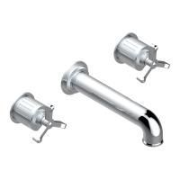 THG HAMPTONS Смеситель для раковины настенный встраиваемый, двухвентильный, внешняя часть, цвет хром