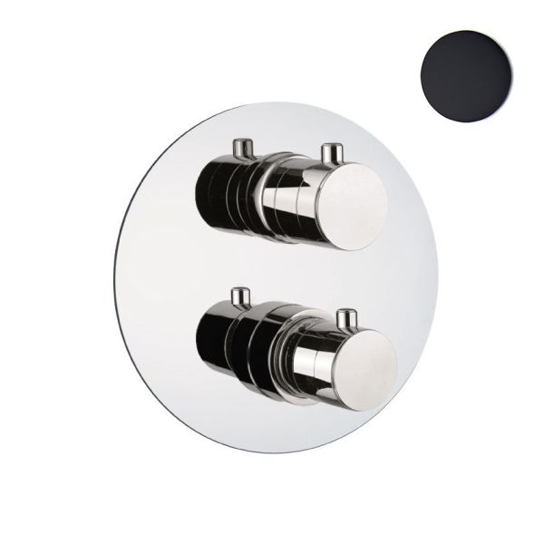 Смеситель для душа встраиваемый с термостатом Webert Sax Evolution SE970903560, черный